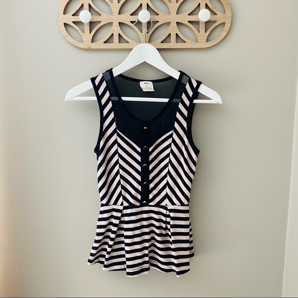 Pins and Needles Sleeveless Striped Blouse Sz Small